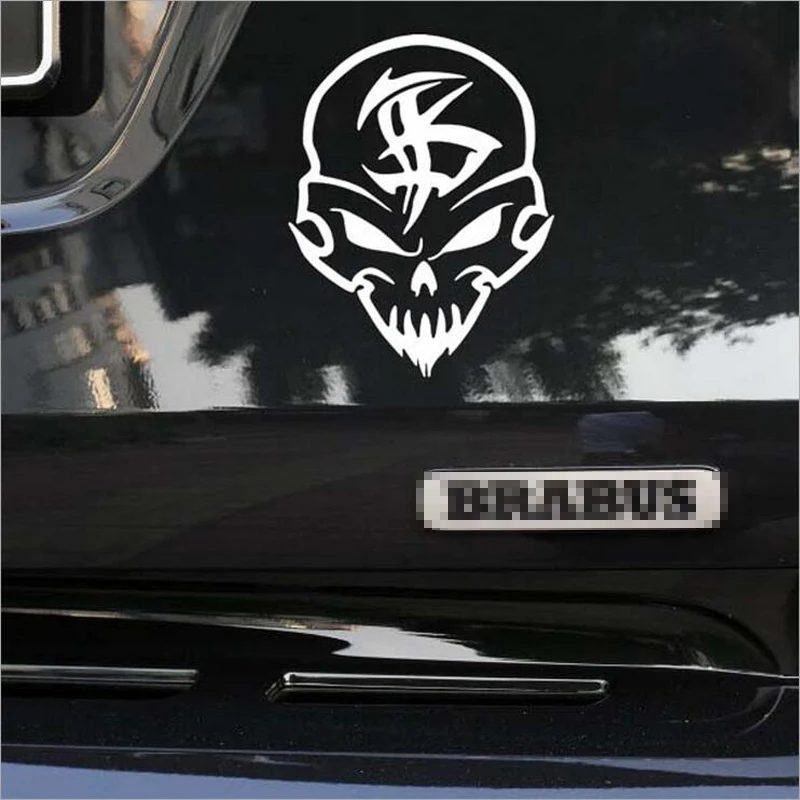 1 шт. 11*14 см автомобильный Стайлинг Ghost Rider забавные наклейки с черепами для