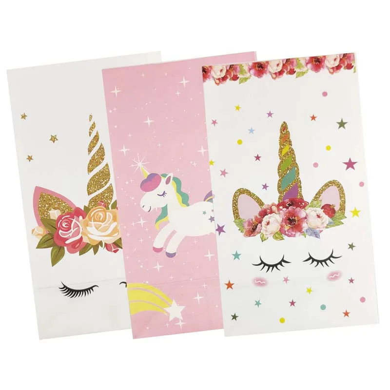 Волшебный Единорог вечерние розовая тема салфетки пластины чашки ребенок душ