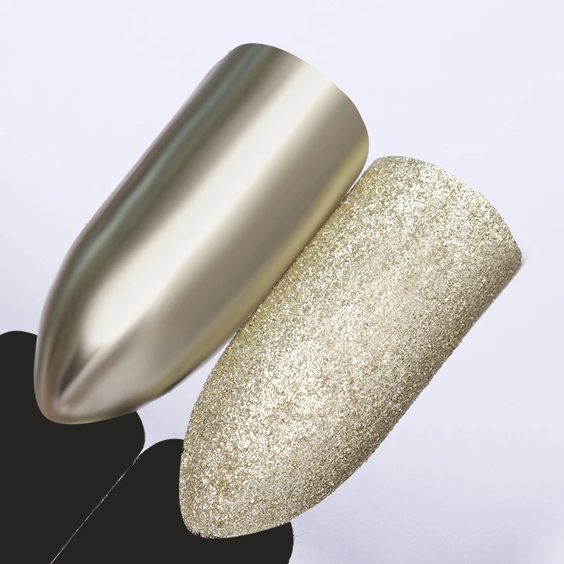 Блестки для ногтей цвета шампанского порошковые зеркальные ногти хромированные