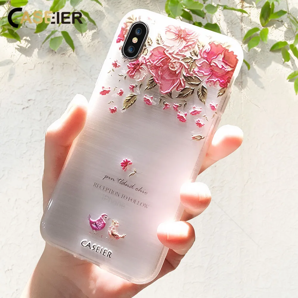 CASEIER эстетический чехол для телефона iPhone X 7 8 Plus мягкие силиконовые чехлы с