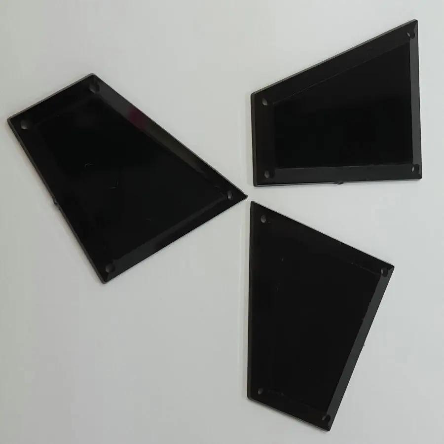 Качество A +++ акриловые черные трапециевидные Стразы с камнями и кристаллами 28x30