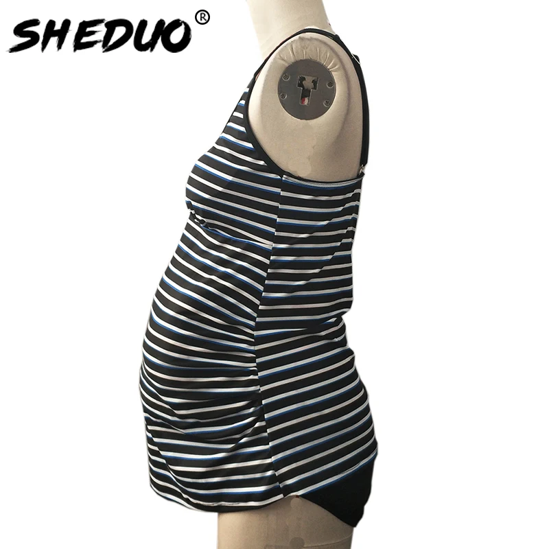 Купальник для беременных купальник из двух предметов женский в полоску Новое