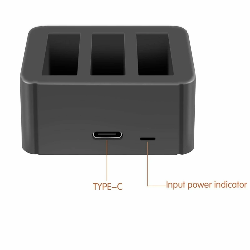 3 порта батареи быстрое зарядное устройство type-C Usb зарядная коробка для Dji Osmo экшн-камеры