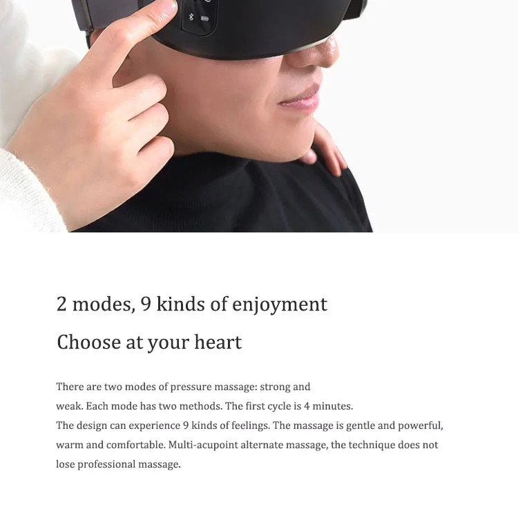Xiaomi массажер для глаз ISee4 складной электрический Давление воздуха перезаряжаемый Музыкальный беспроводной Вибрационный магнитный нагрев терапия массаж