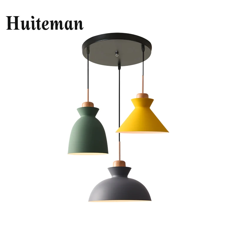New Vintage Industrial wood Pendant lamp E27 iron lampshade Light Aisle living room Lights Retro coffee bar Hang Lamps | Освещение