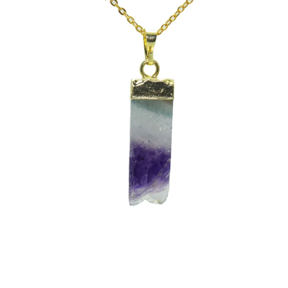 Подвеска из натурального кристалла geode druzy цепочка ожерелье 2020 женские длинные 4