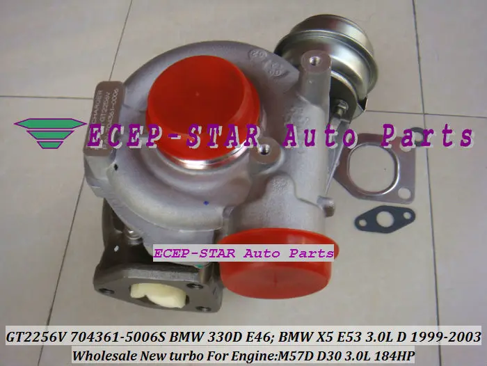 Бесплатная доставка GT2256V 704361 5006S 0005 0004 Турбокомпрессор Для BMW 330D E46 X5 E53 99 03 M57D M57 D30