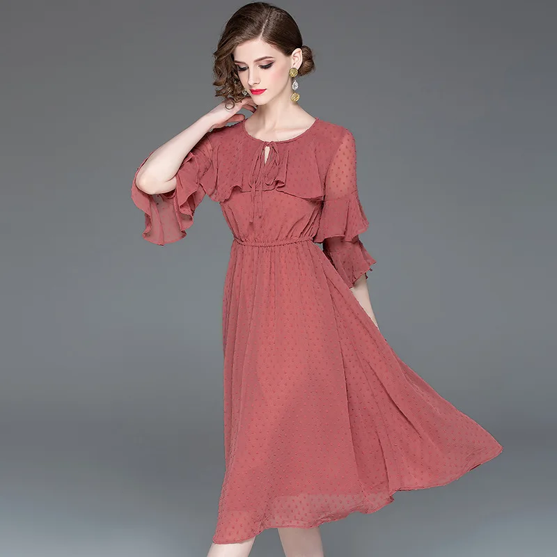 Vadim Real Plus size D906155 A Hair 2019 весенние новые женские платья в европейском и