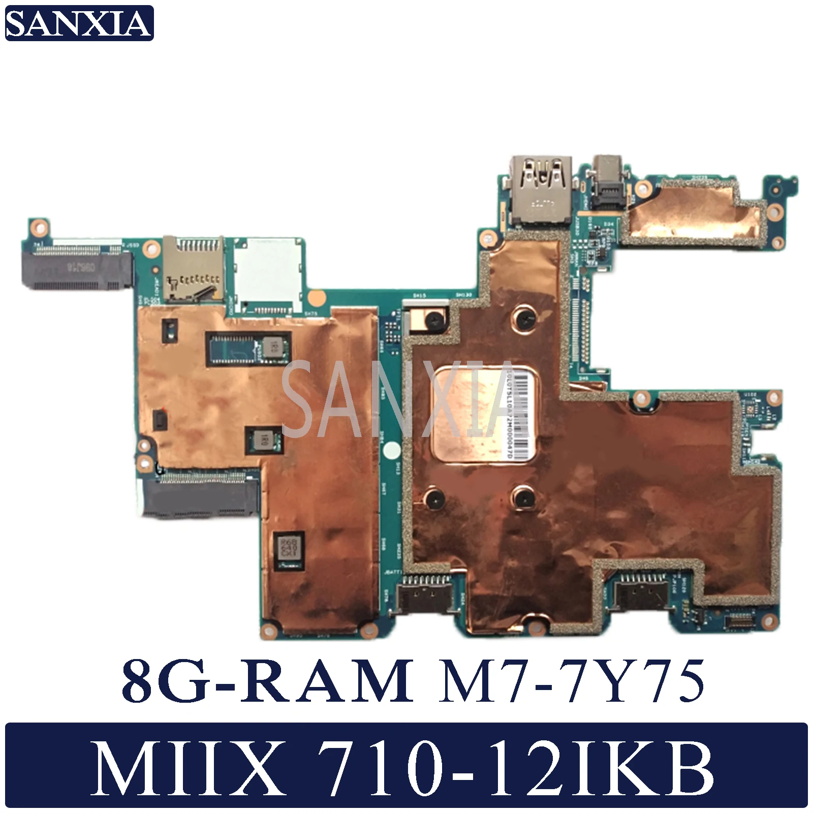 

KEFU NM-B131 Laptop motherboard for Lenovo MIIX 4 Pro 710-12IKB original mainboard 8G-RAM M7-7Y75