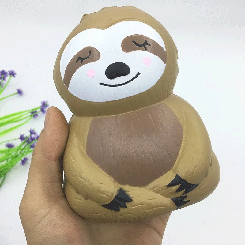 Серый Новая милая игрушка CartoonAdorable Squishies мягкая Ленивец медленный рост фрукты Ароматические игрушки для снятия стресса подарки рождественский подарок для ребенка - Цвет: Серый
