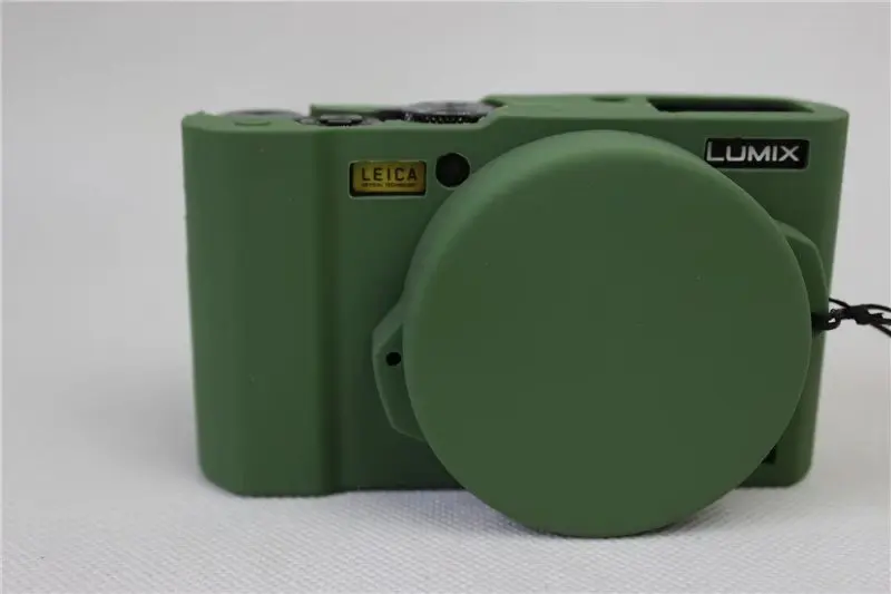 Green Мягкий силиконовый чехол для камеры, защитный чехол для Panasonic Lumix L-X10 LX10 с резиновой крышкой для объектива - Цвет: Green