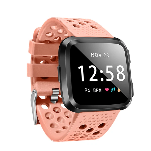 Orange Для Fitbit Versa Lite силиконовый браслет мягкий браслет для умных часов ремешок для Fitbit Versa спортивные наручные браслеты для Versa браслет - Color: Orange