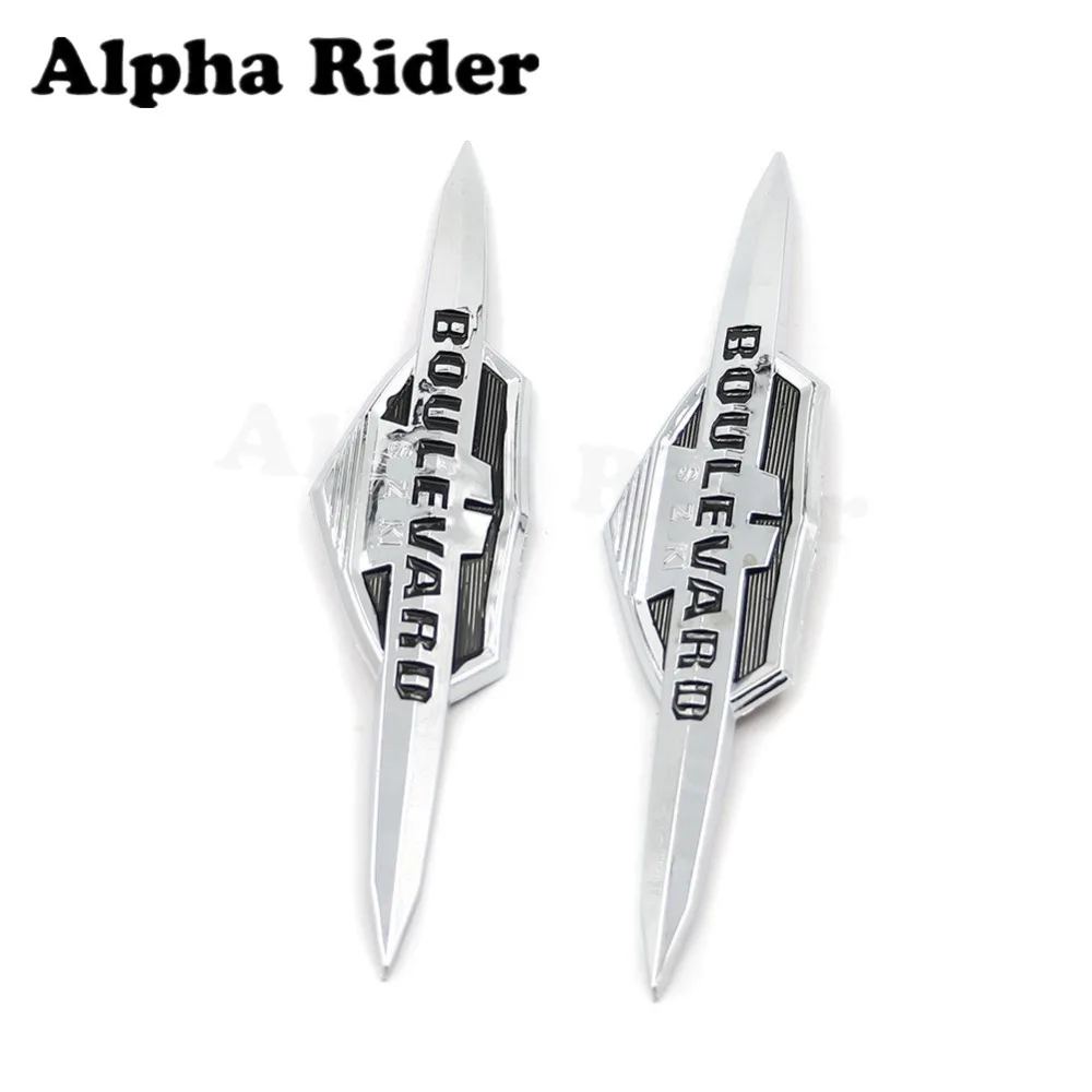 2 Piece Motorcycle Gas Tank Emblem Badge Chrome For Suzuki Boulevard VL400 800 C50 M50 C90 M90 M109R | Автомобили и мотоциклы