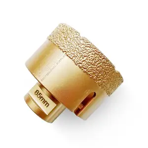 Алмазная коронка SHDIATOOL, вакуумная насадка для сверления гранита, мрамора, резьбы м14, 65 мм