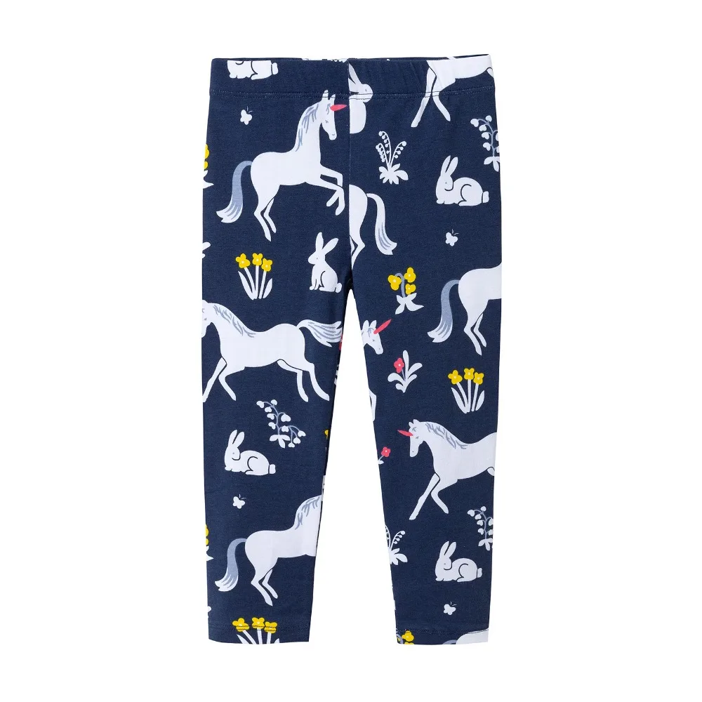 New Fall Autumn Spring baby girls Printing cartoon Leggings Quality Cotton rainbow Unicorn Pants 2-7year Clothes Clothing