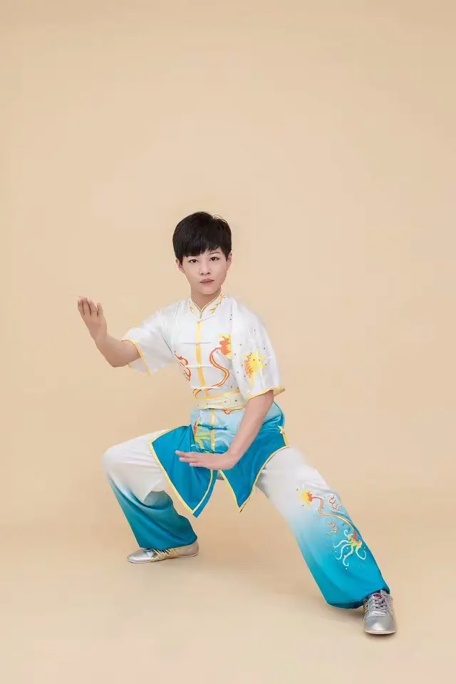 Wushu taichi одежда тайцзи changquan Униформа боевые искусства соревнования вышитые