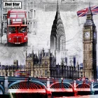 Алмазная вышивка для творчества 5D, акупунктурная вышивка крестиком Лондон, Англия, алмазная настенная фотография, Рождественский декоративный подарок