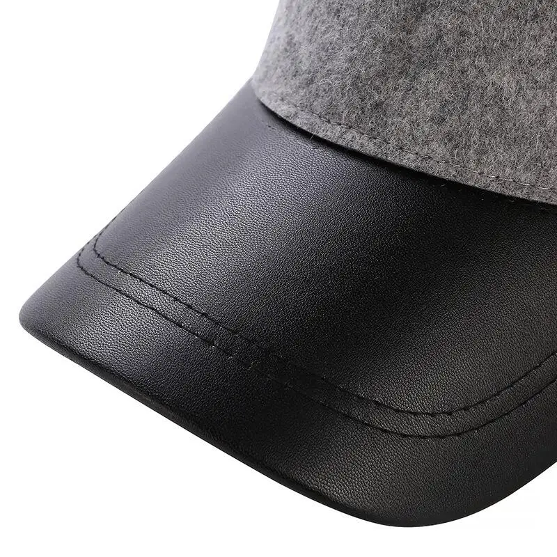 Женские зимние бейсболки на пуговицах с логотипом M из 100% шерсти|cap m|hats for women