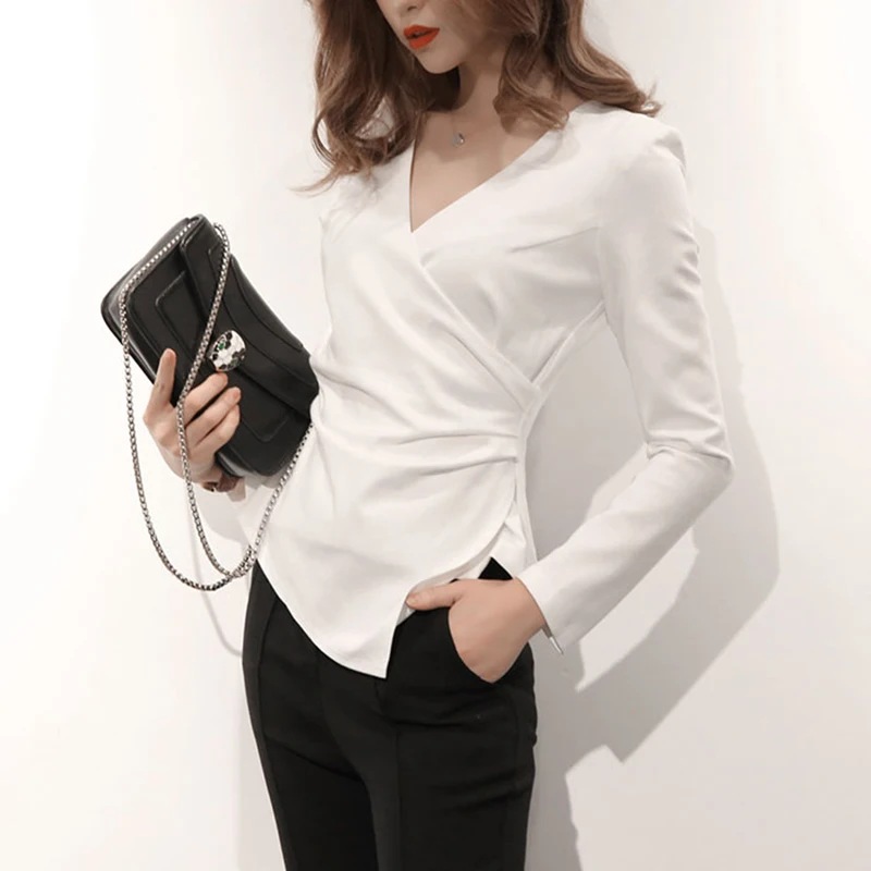 

Top social female shirt blouses for woman 2018 korean fashion style office elegant blouse shirt womens tops and blouses FF1345