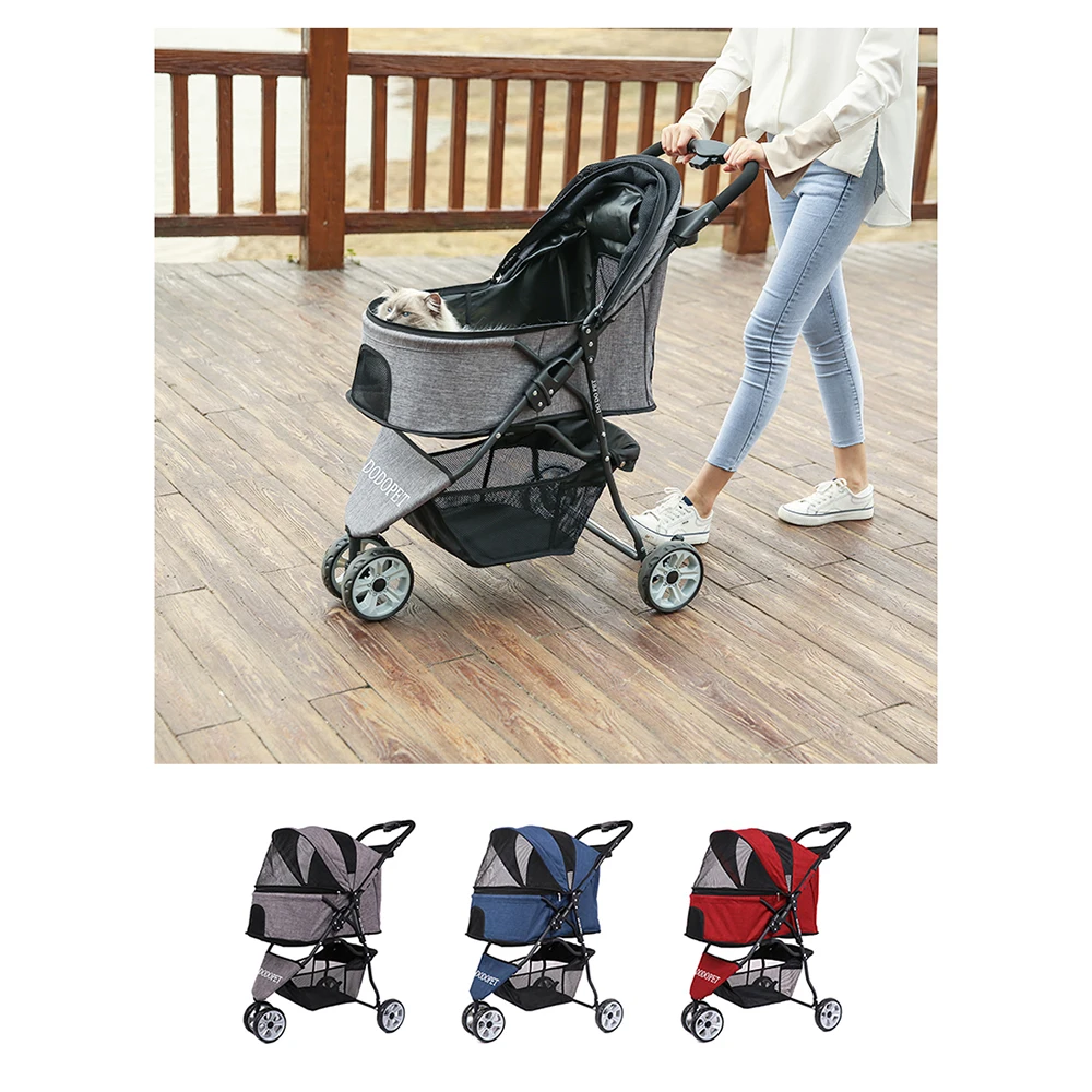 DODOPET на открытом воздухе коляска для животных собаки кошки сумка для собак на открытом воздухе несущая тележка складная 3 колеса коляска для питомцев