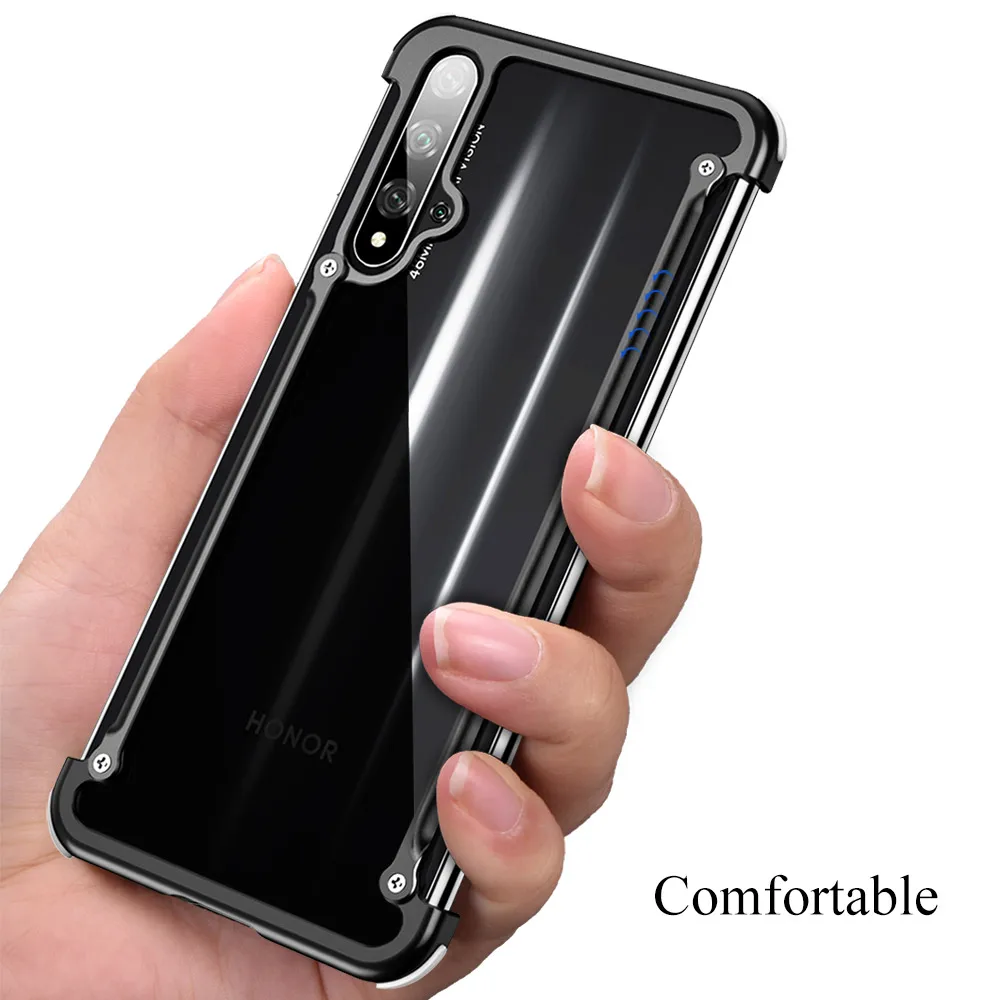 OATSBASF роскошные подушки безопасности металлический чехол для huawei Honor 20