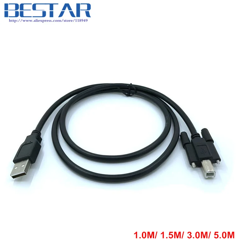 

BM USB 2.0 A Male to USB 2.0 B Male B Type BM date printer Cable 1m 1.5m 3m 5m with Screw Panel Mount holes Connector 1 1.5 3 5m