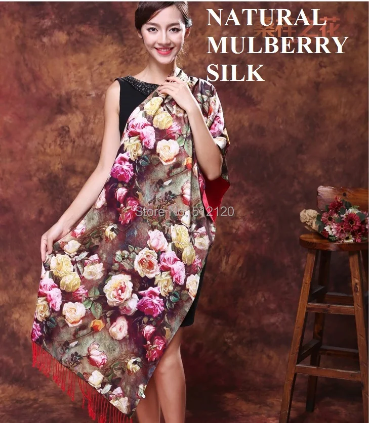 Шанхай история искусственный шелк приятный на ощупь шарф duble слои матовый