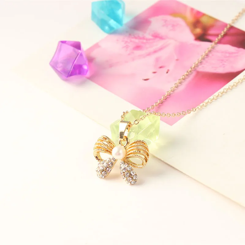 Элегантный комплект ювелирных изделий F & U ожерелье серьги подвески с