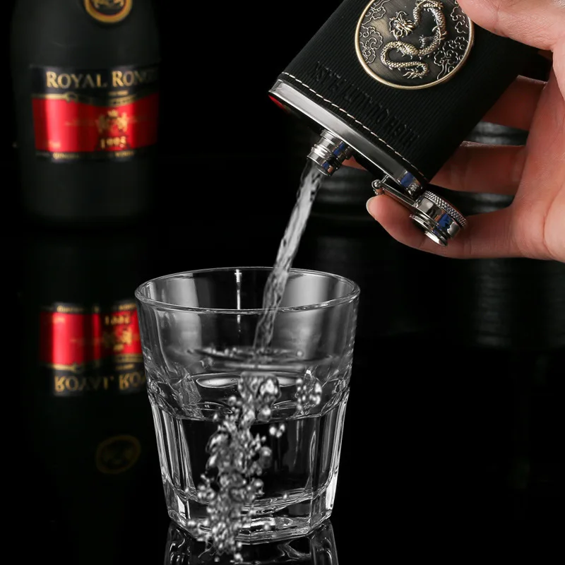Фляга Hip flask из нержавеющей стали металлический портативный кувшин 4 унции для водки и виски улицы