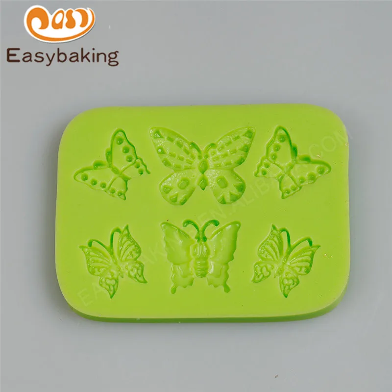 6 в 1 бабочки силиконовые формы для помадки инструменты украшения тортов форма