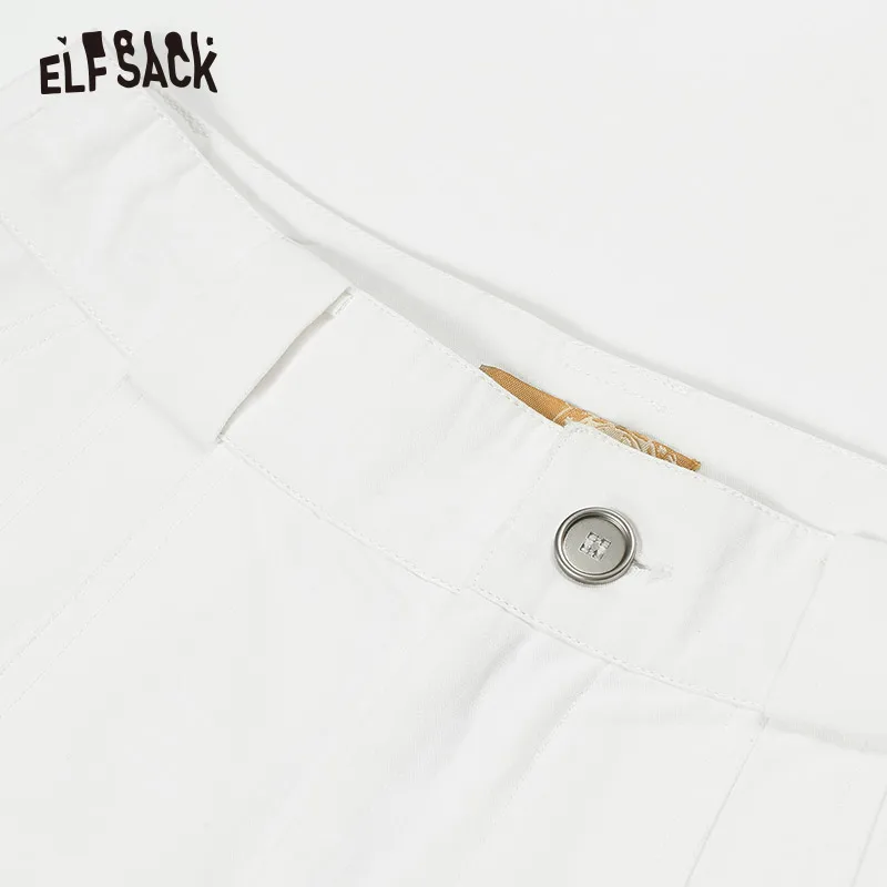 Женские шаровары ELFSACK хлопковые однотонные брюки длиной до щиколотки в стиле