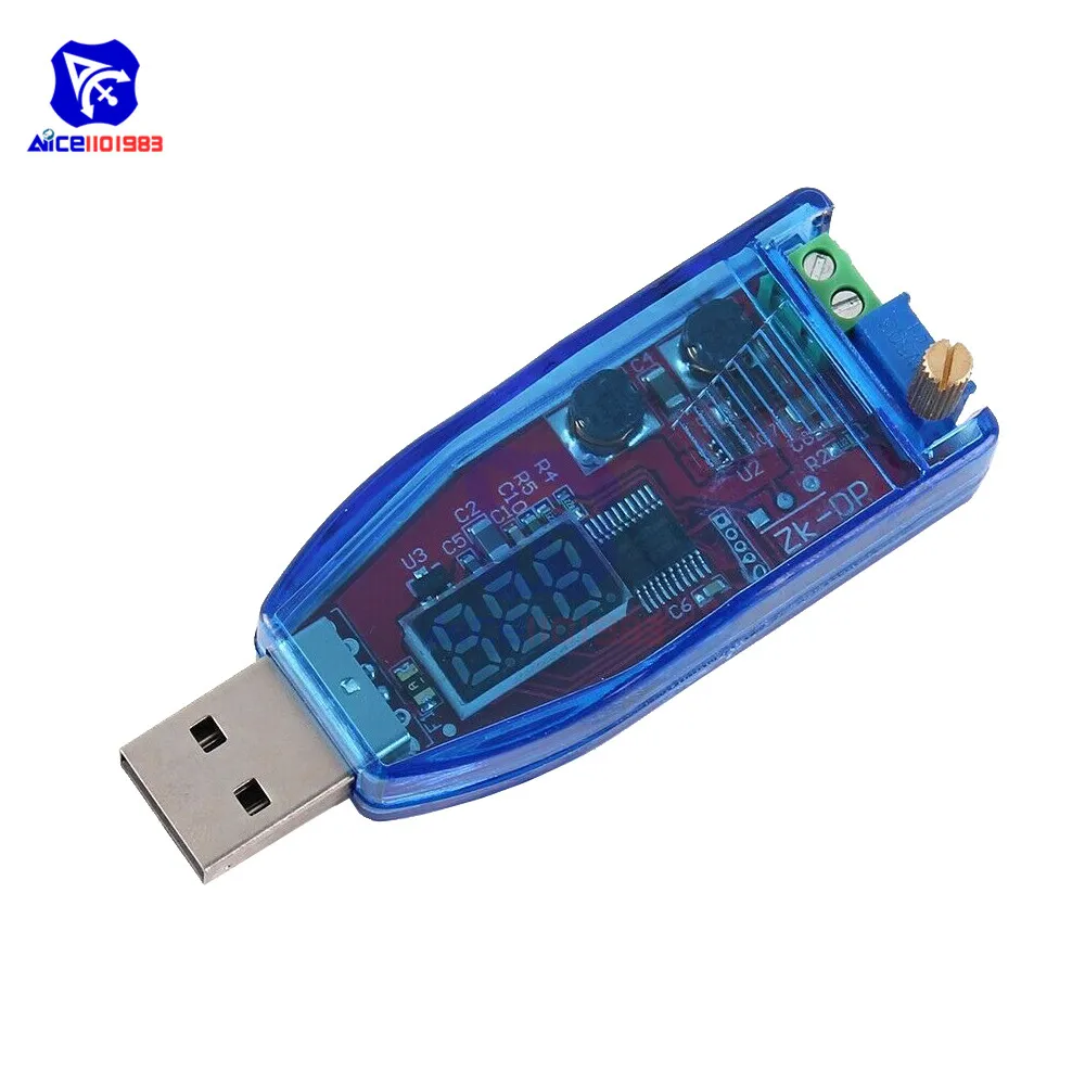 Светодиодный DC-DC 5 В к DC 1-24 В регулируемый потенциометр USB Шаг вверх/вниз понижающий повышающий преобразователь питание регулятор напряжения Модуль