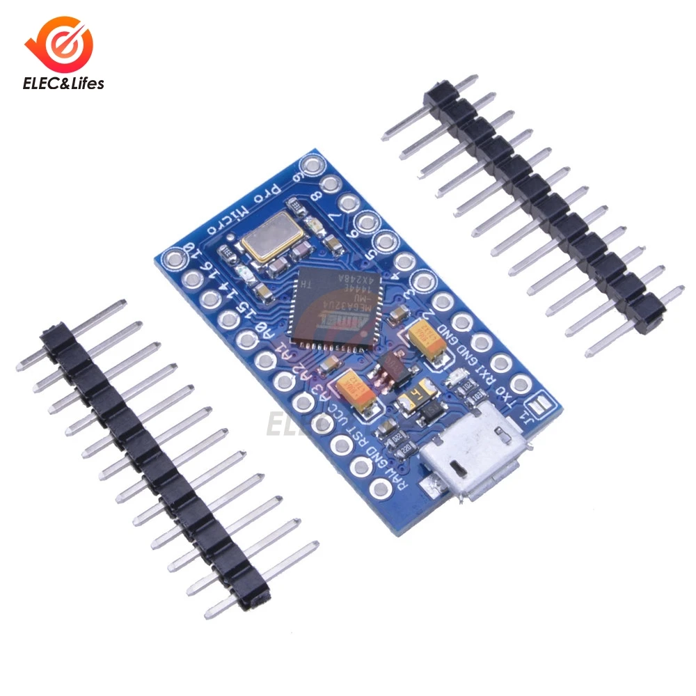 Pro Micro ATmega32U4 3 В 8 МГц Замена ATmega328 для Arduino Mini с 2-рядным штыревым разъемом Leonardo Usb