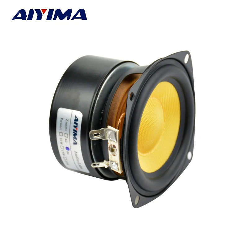 AIYIMA 2Pcs 3 Inch Audio Portable Speakers 4 8 Ohm 25W Glass Fiber Midrange Bass Sound Speaker For Stereo Home Amplifier - купить по