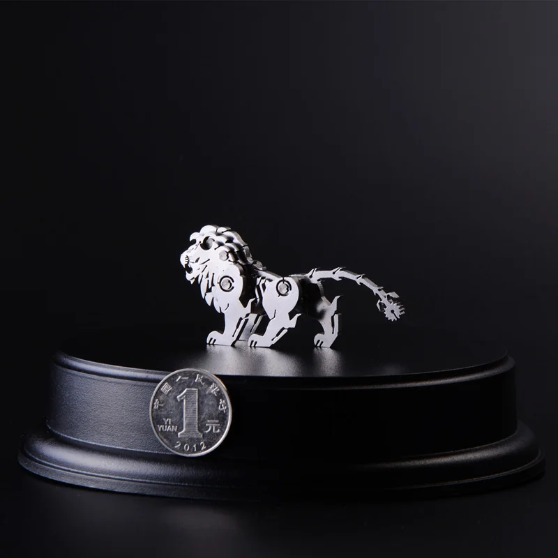3D металлическая модель Съемная повезло God Beast Льва готовый продукт не сборки