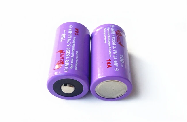 Заводская розетка для высокой энергии J.C.M IMR 18350 3 7 v 700mah 14A литий ионный