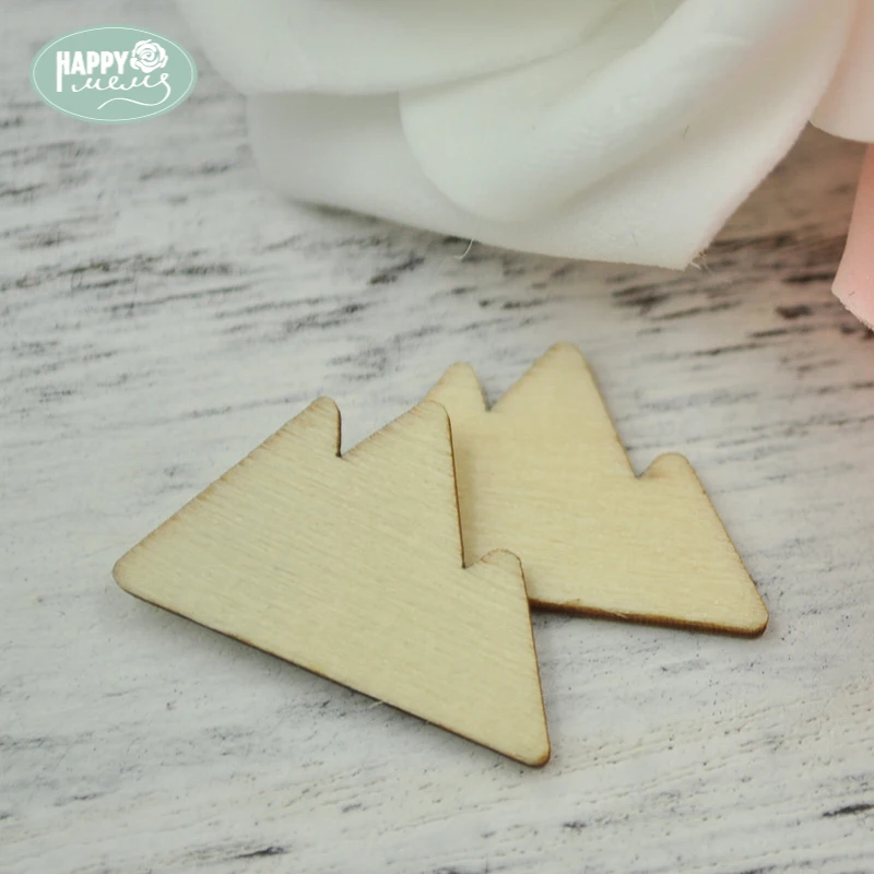 Happymems горный 24 шт деревянные формы DIY поделки настенные стикеры украшения для