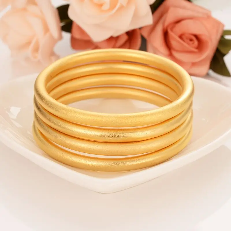 24 K Fine Gold GF браслет в дубайском стиле африканские арабские изделия 4 шт. сборка