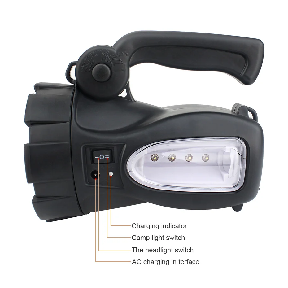 Портативный светодиодный прожектор 3 Вт ручной перезаряжаемый поисковый фонарик