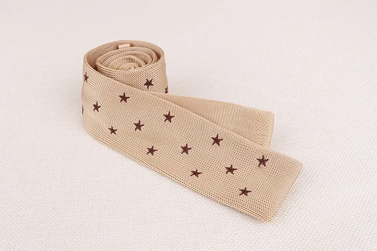 Популярная вязаная вышитый узкий галстук Skinnynecktie 5 см с плоской головкой якорь галстук с изображением звезд Мужские аксессуары галстуки Свадебная вечеринка банкет