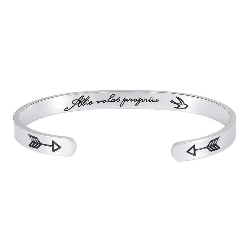 Tready вдохновляющий Alis Volat Propriis браслет мотивационный друг вдохновляет мужчин t для