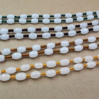 kyszdl wholesale 2pcs high quality hand woven stone pendant ellipse bead rope free shipping