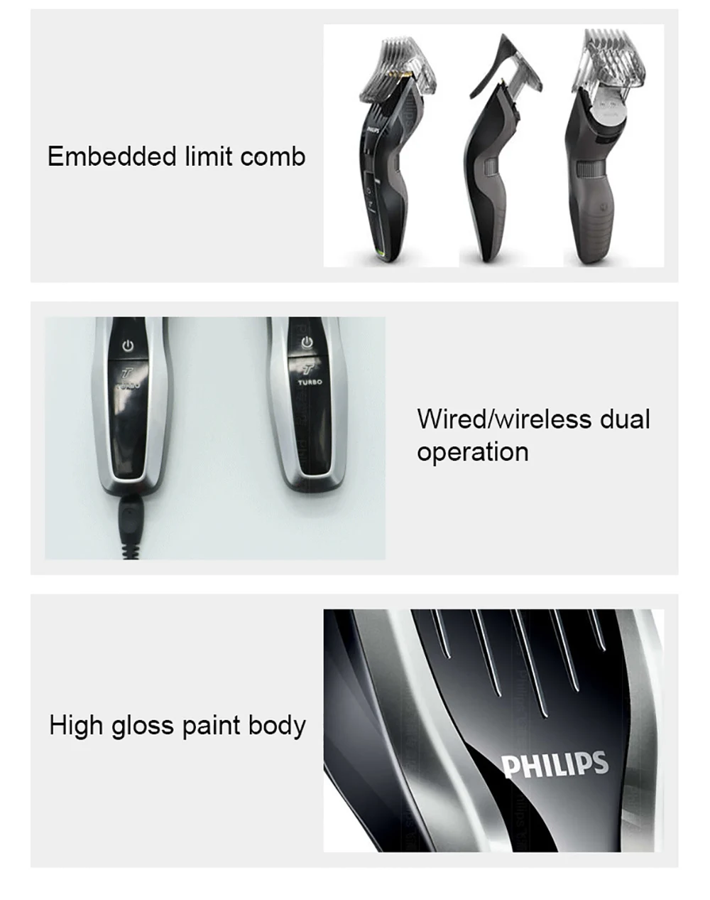 Philips машинка для стрижки волос HC5450 электробритва с лезвием из титанового сплава с ЖК-дисплеем перезаряжаемая Бритва для взрослых и детей