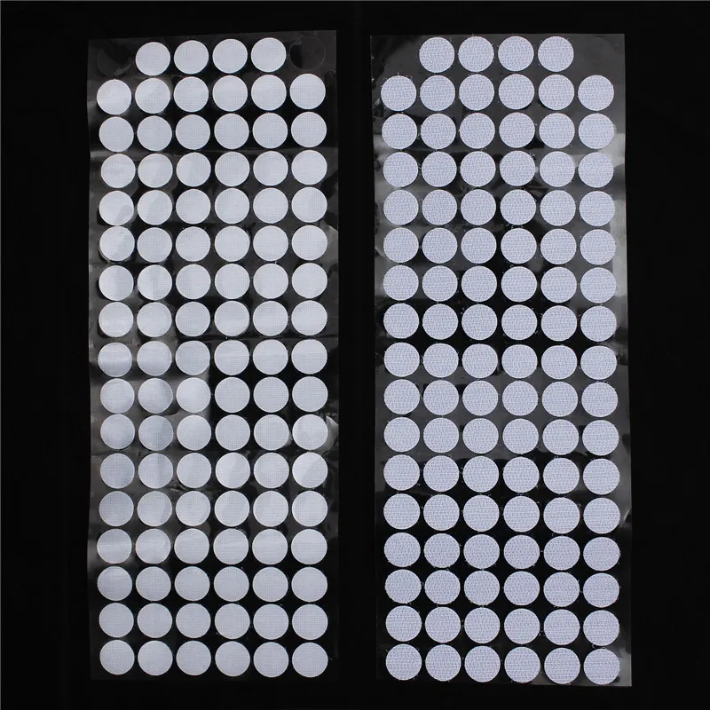Proster 100 pairs Hook and Loop Dots Self Adhesive 2cm Nylon Fabric White Coins Sticky Back Fastening dots hook loop tape |