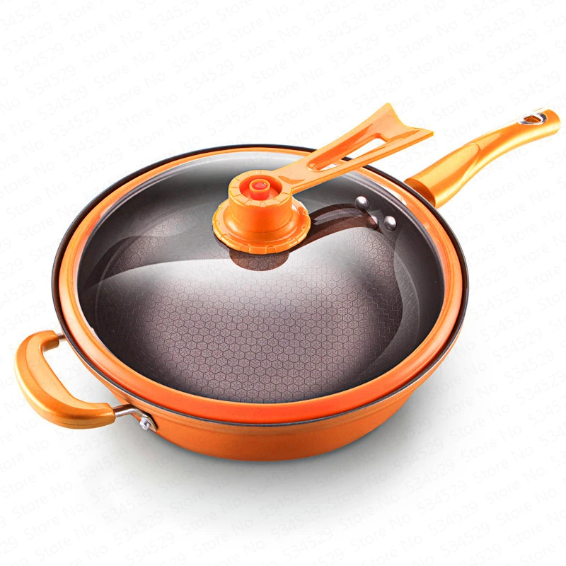 

Copper Frying Pan No Oil Smoke Pot Iron Pot Household Kitchen Induction Cooker Universal Pan Golden Frying Pan