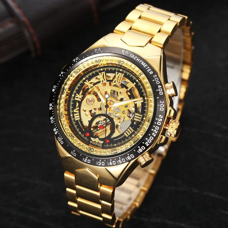 ПОБЕДИТЕЛЬ Мужские часы механические сталь автоматический Стильный