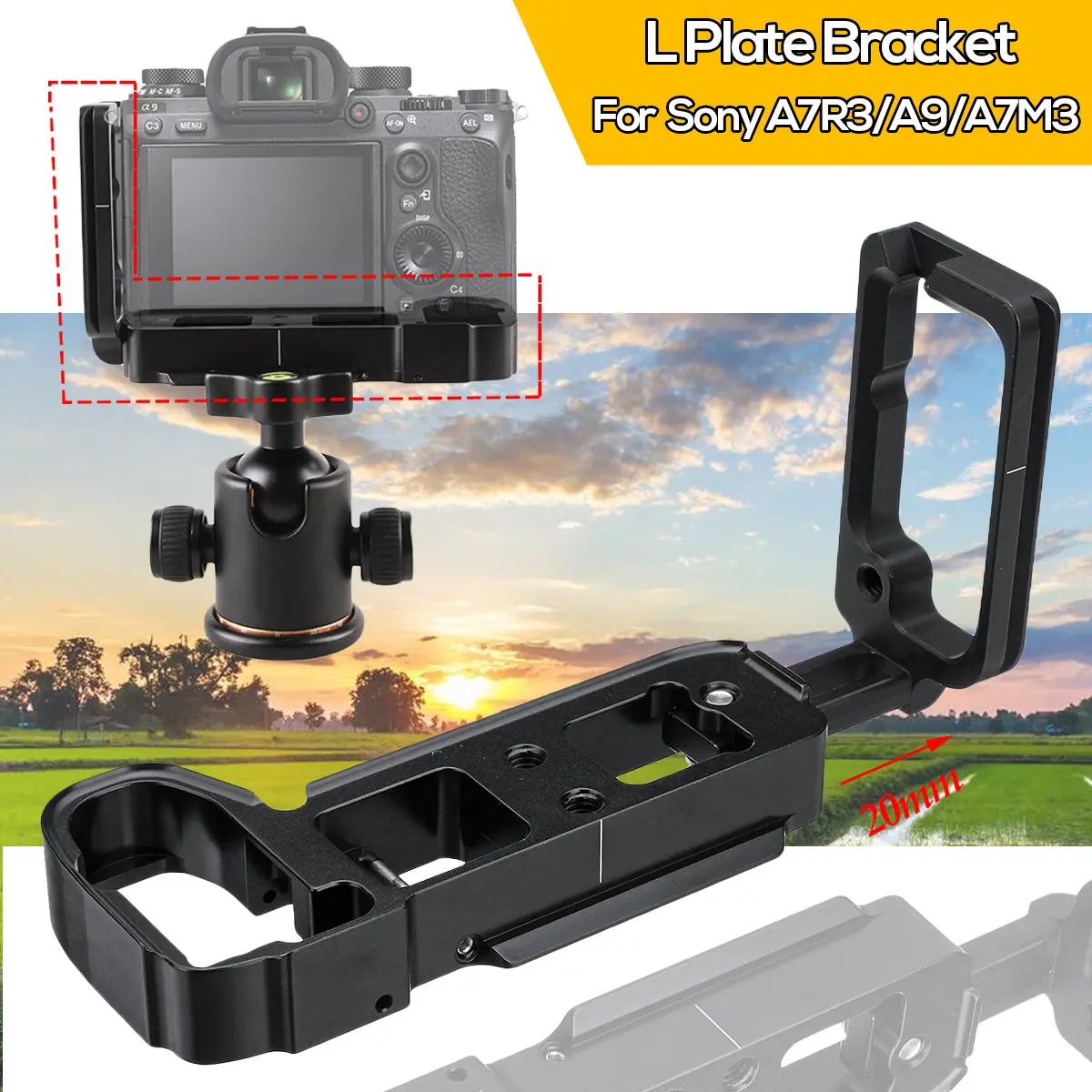БЫСТРОРАЗЪЕМНАЯ l-пластина кронштейн держатель ручка для sony A9 A7M3 A7R3 камера L форма Штатив Моноподы опорная пластина для sony