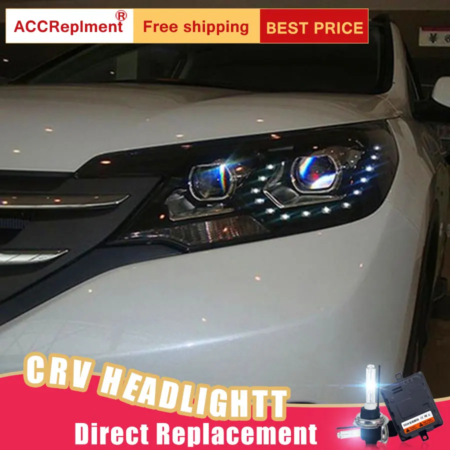 2Pcs LED Headlights For Honda CRV 2012-2014 led car lights Angel eyes xenon HID KIT Fog Daytime Running Lights | Автомобили и