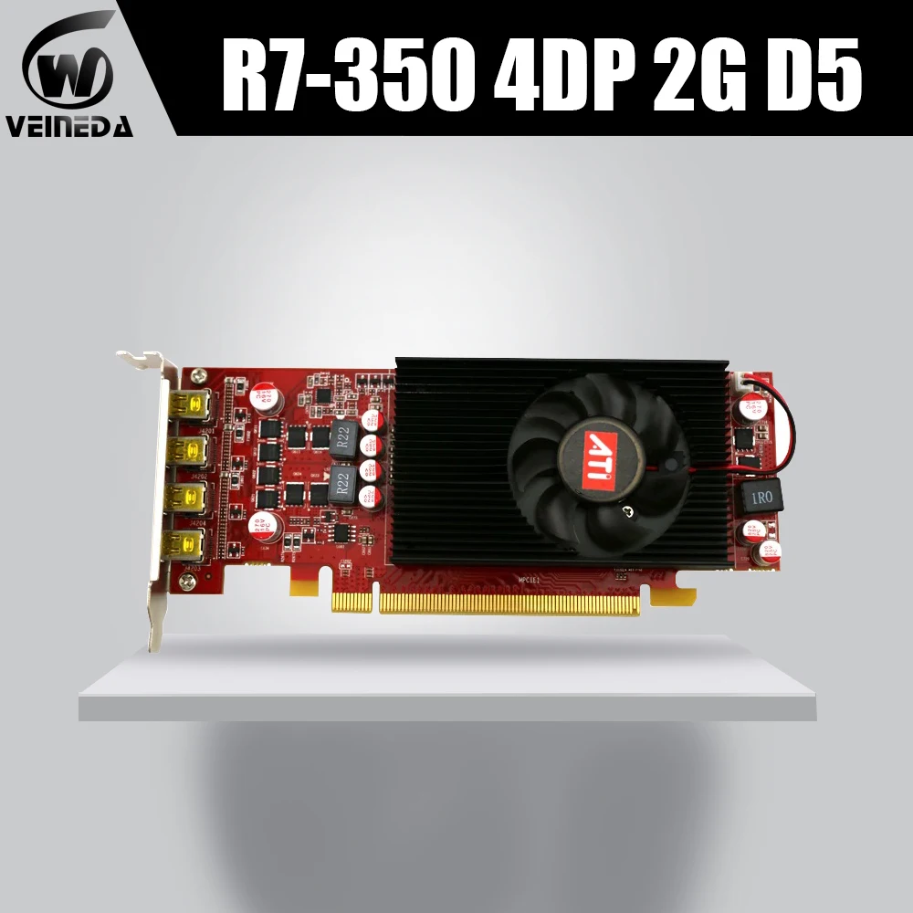 Видеокарта VEINEDA R7 350 2 ГБ GDDR5 бит 4DP видеокарты для nVIDIA Geforce|Видеокарты| |