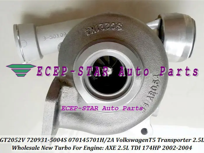 Бесплатная доставка GT2052V 720931 720931-5004S 720931-0003 720931-0001 070145702A 070145702AX 070145702AV Turbo для VW T5 2.5l